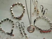 Image 21 of kyanite and green tourmaline earrings