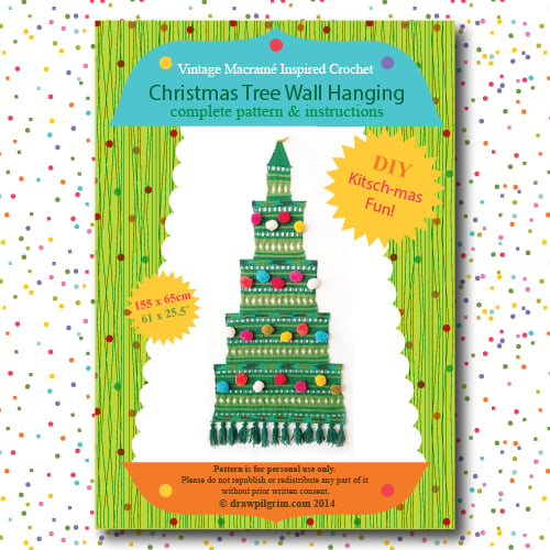 PDF Pattern Crochet Christmas Tree Wall Hanging