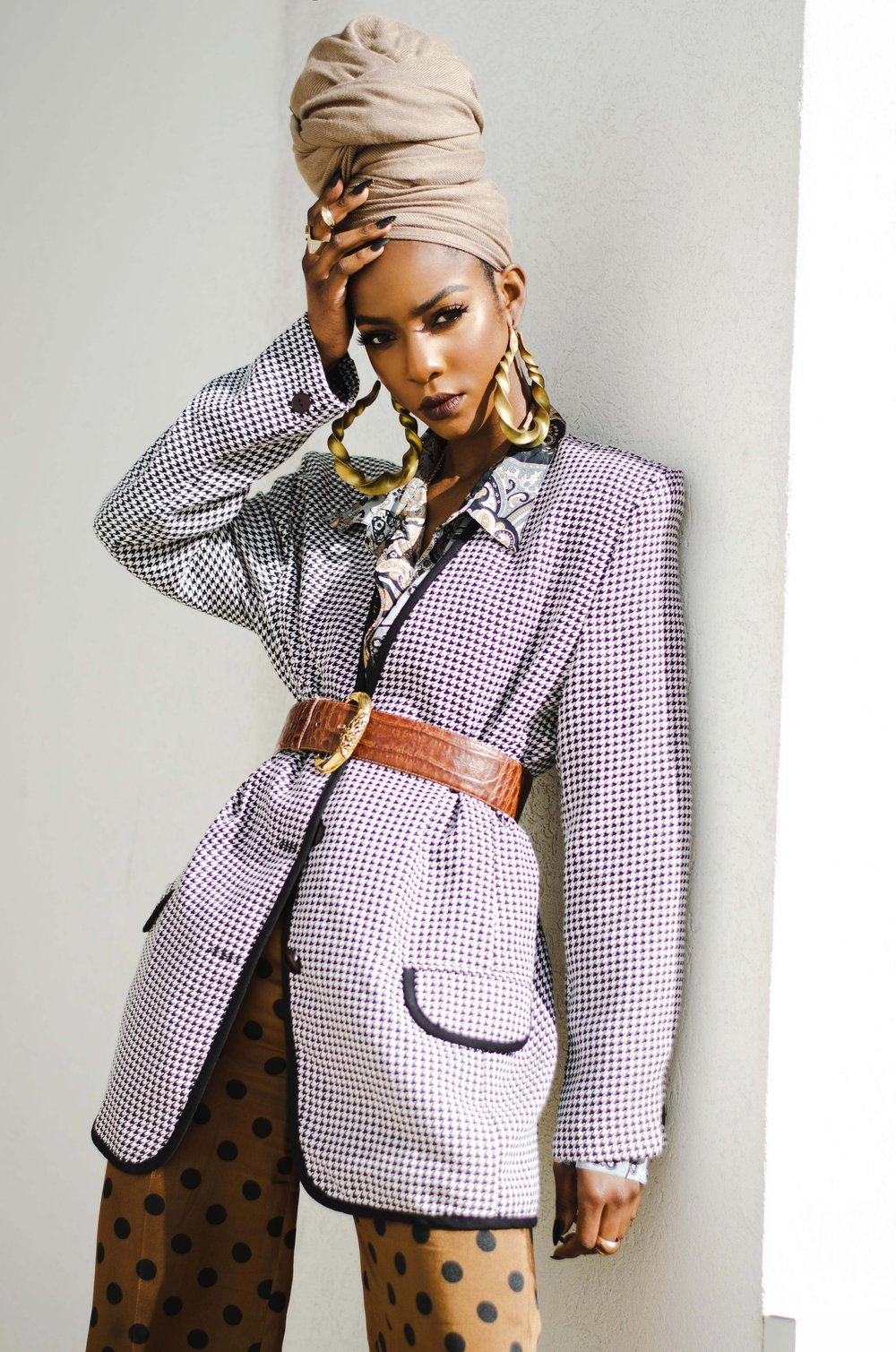 Image of Vintage Xhosa Xhosa Houndstooth Classic Blazer