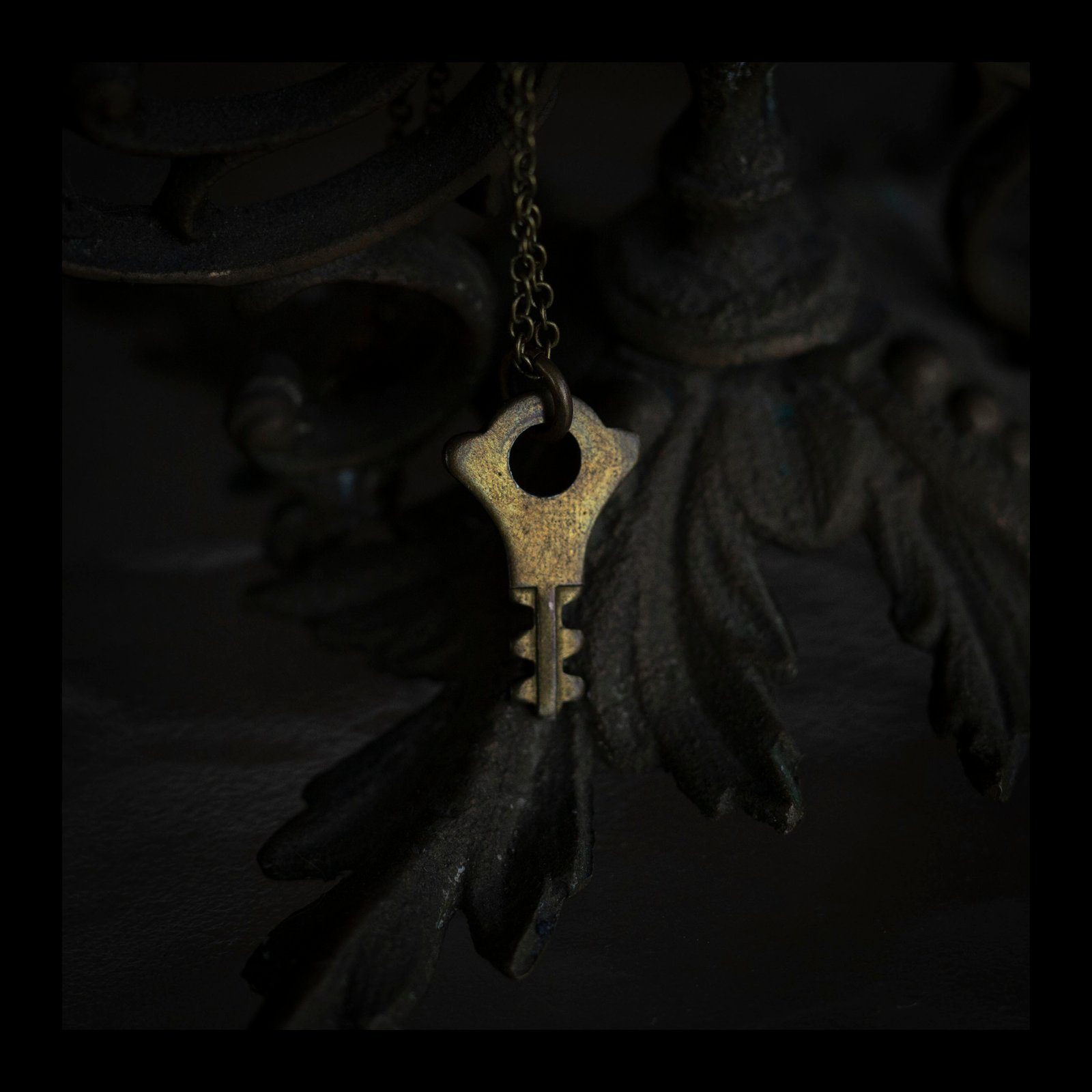 Tiny Brass Key Necklace