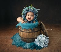 Image 3 of Round Curly Blanket & Set, Dark Teal 