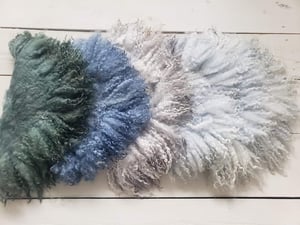 Image of Round Curly Blankets - natural boy's collection 