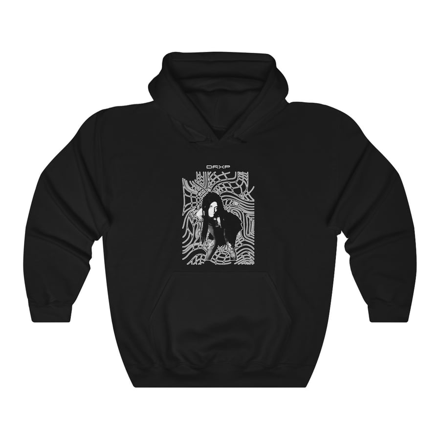 Image of GIRL HOODIE BLACK AND WHITE