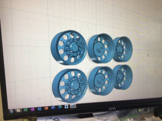 Image of Alcoa style 10 hole dually wheels