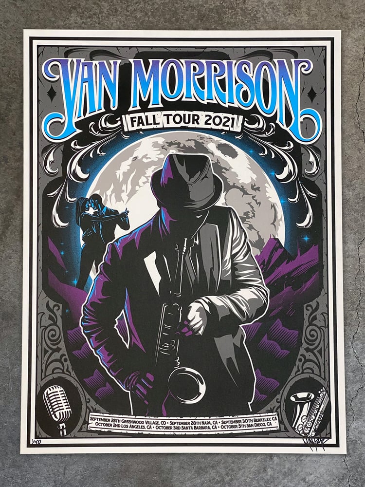 Image of Van Morrison Fall Tour 2021 Posters