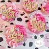  I Love You - glitter toppers x6