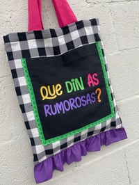 Image 2 of Bolsiña feita a man. RUMOROSAS vichy. Deseño exclusivo!