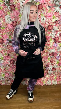 Image 1 of Black Rose Gold Print Apron