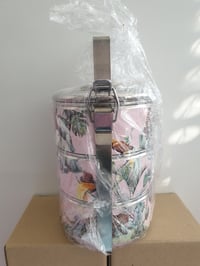 Image 2 of 3 tier tiffin carrier- leopard design