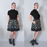 Image 3 of Skeleton Cat Circle Skirt (with pockets) 