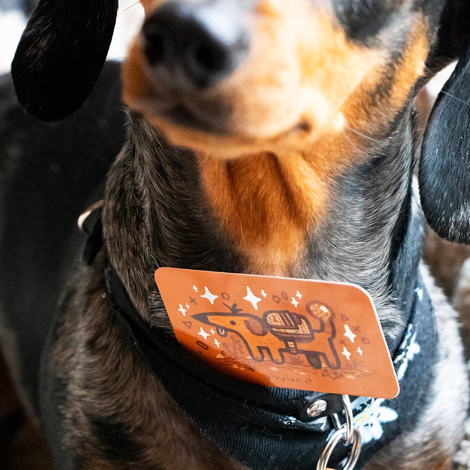 Image of Shopkeeper doggo - Sticker