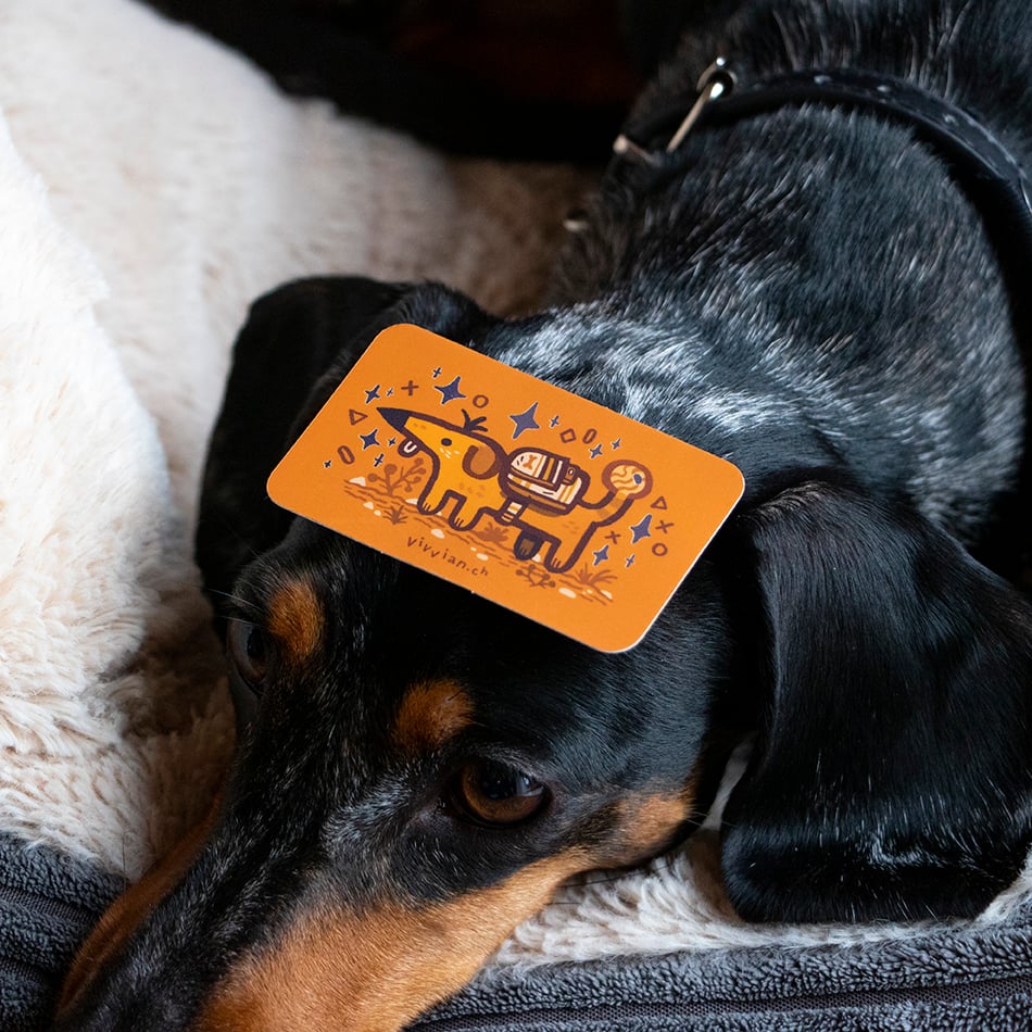 Image of Shopkeeper doggo - Sticker