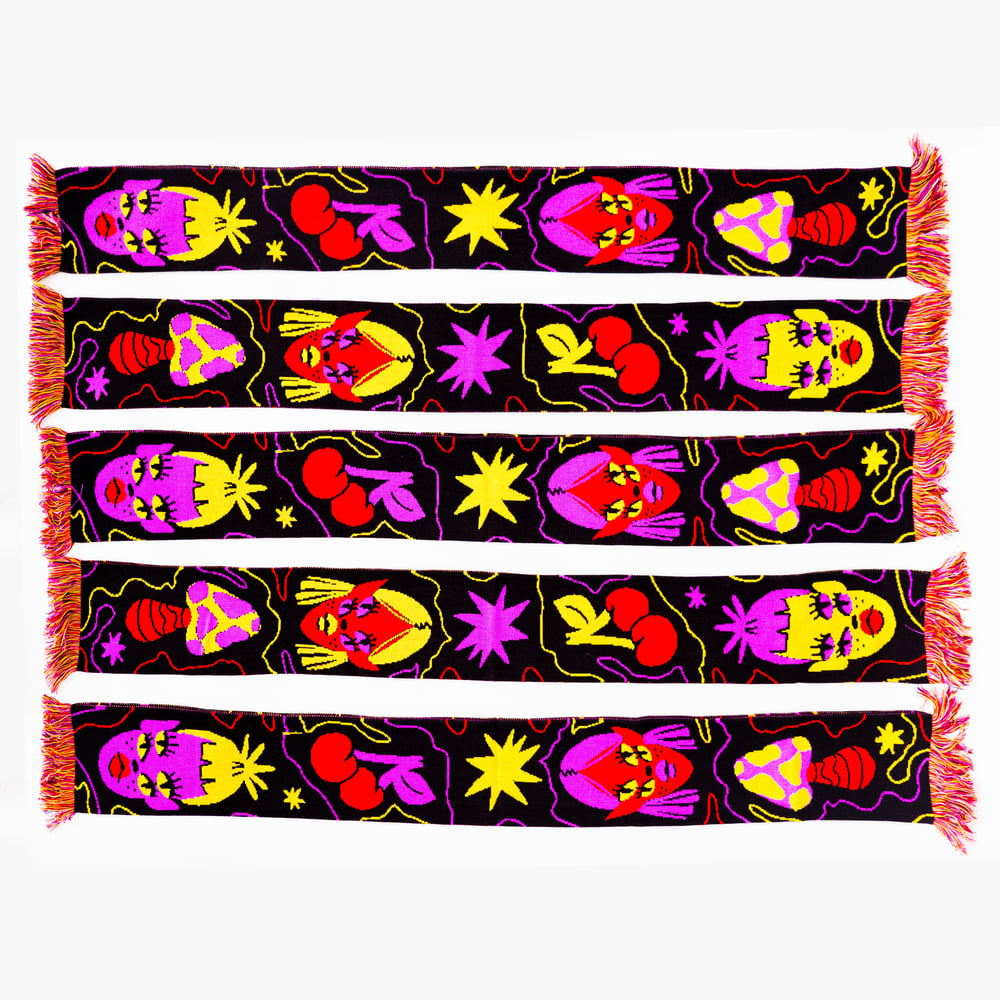 SOLD OUT | 'PIC N MIX' SCARF | ACRYLIC JACQUARD KNIT SCARF