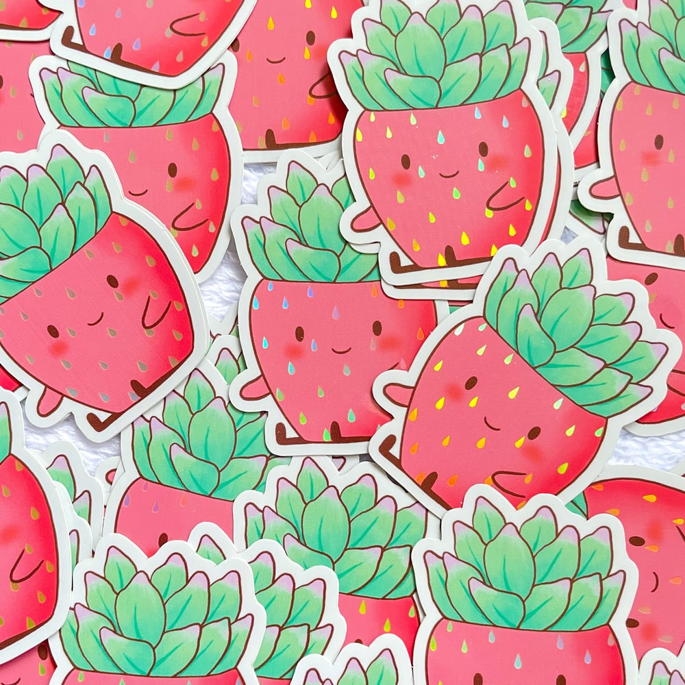 Image of Strawberry Succulent Sticker