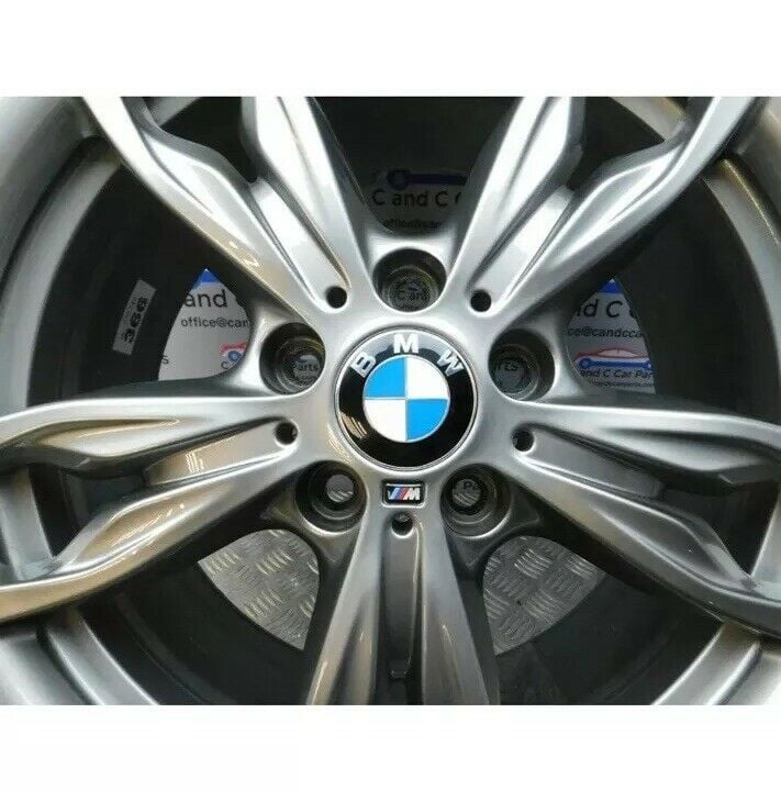BMW 4x Alloy Wheel Centre Hub 10 Pin Blue Caps 68MM Fits E90 E46 E60 E82 1 3 5 7 