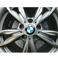 Image 2 of BMW 4x Alloy Wheel Centre Hub & 4x M stickers 10 Pin Blue Caps 68MM Fits E90 E46 E60 E82 1 3 5 7