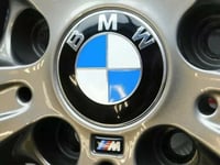 Image 3 of BMW 4x Alloy Wheel Centre Hub & 4x M stickers 10 Pin Blue Caps 68MM Fits E90 E46 E60 E82 1 3 5 7
