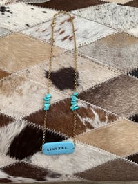 Image 3 of Cowgirl and turquoise stone necklace 