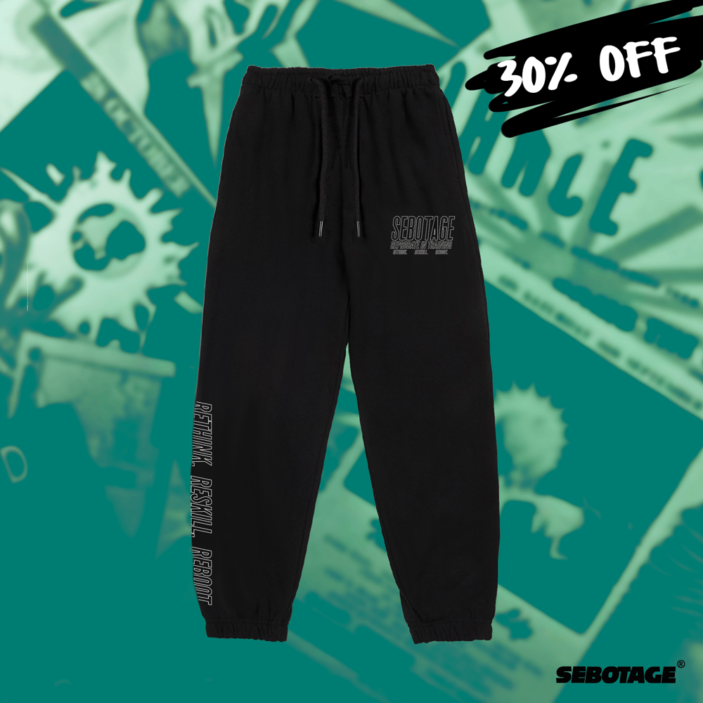 Image of "REPROBATES IN TRAINING" Relaxed Joggers - Black