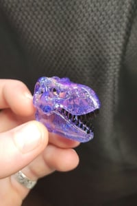 Image 3 of Dichro & neo opal T-rex skull pendant 