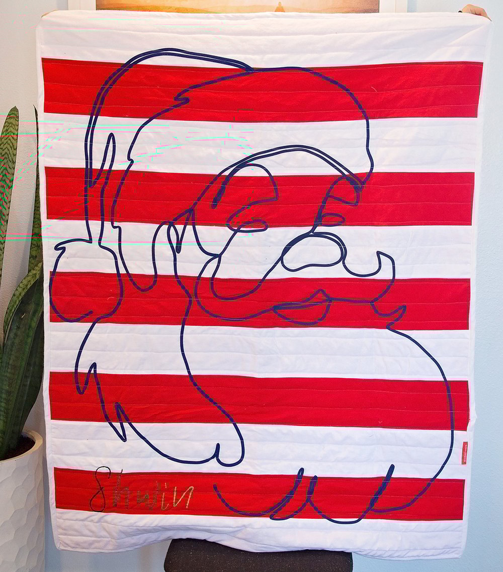 Santa Line Art Quilt Pattern