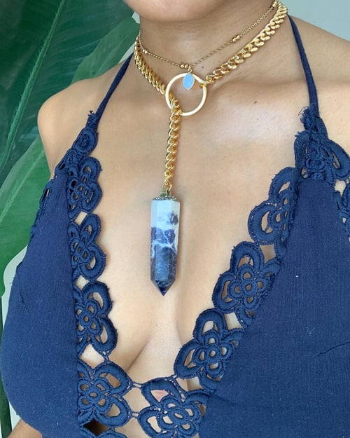 Image of AMINA • Sodalite Crystal Lariat