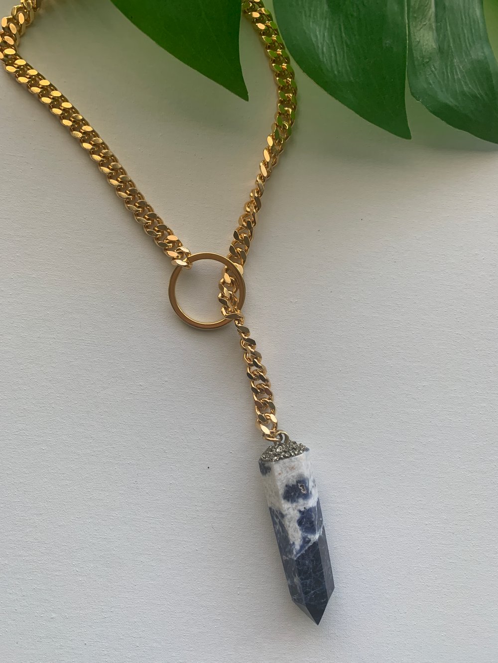 Image of AMINA • Sodalite Crystal Lariat