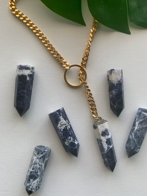 Image of AMINA • Sodalite Crystal Lariat