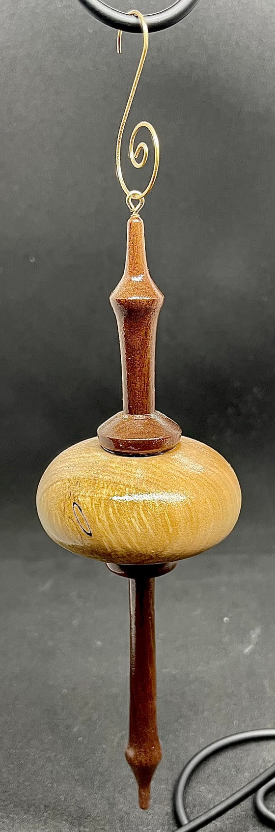 Image of Hollow Form Ornament Maple & Walnut 2