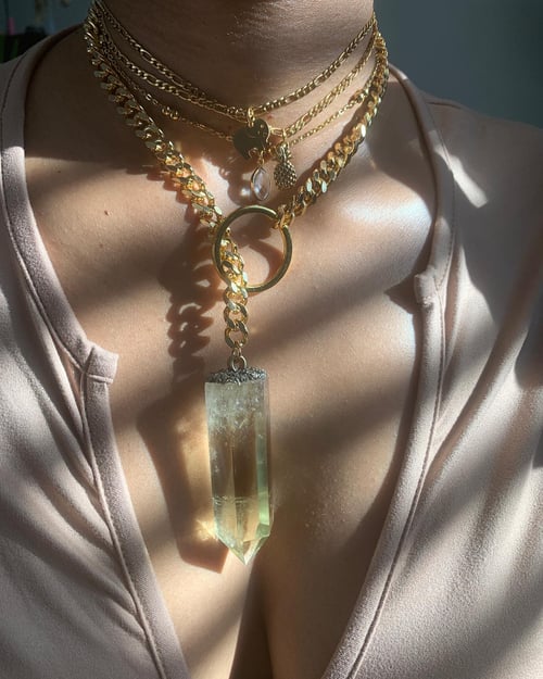 Image of AMINA • Citrine Crystal Lariat