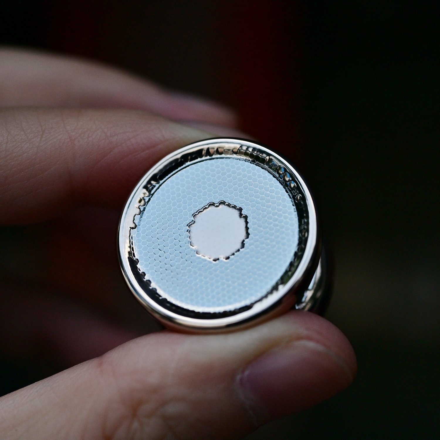 Image of Cupronickel SC and  round dots SC  Collision spinner button 24.5mm