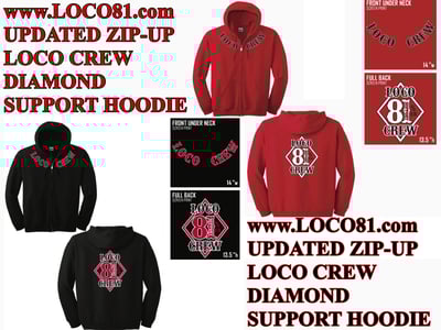 Image of LOCO CREW Zip-Up Hoodie (Updated) 