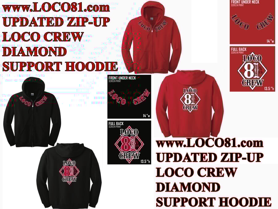 Image of LOCO CREW Zip-Up Hoodie (Updated) 