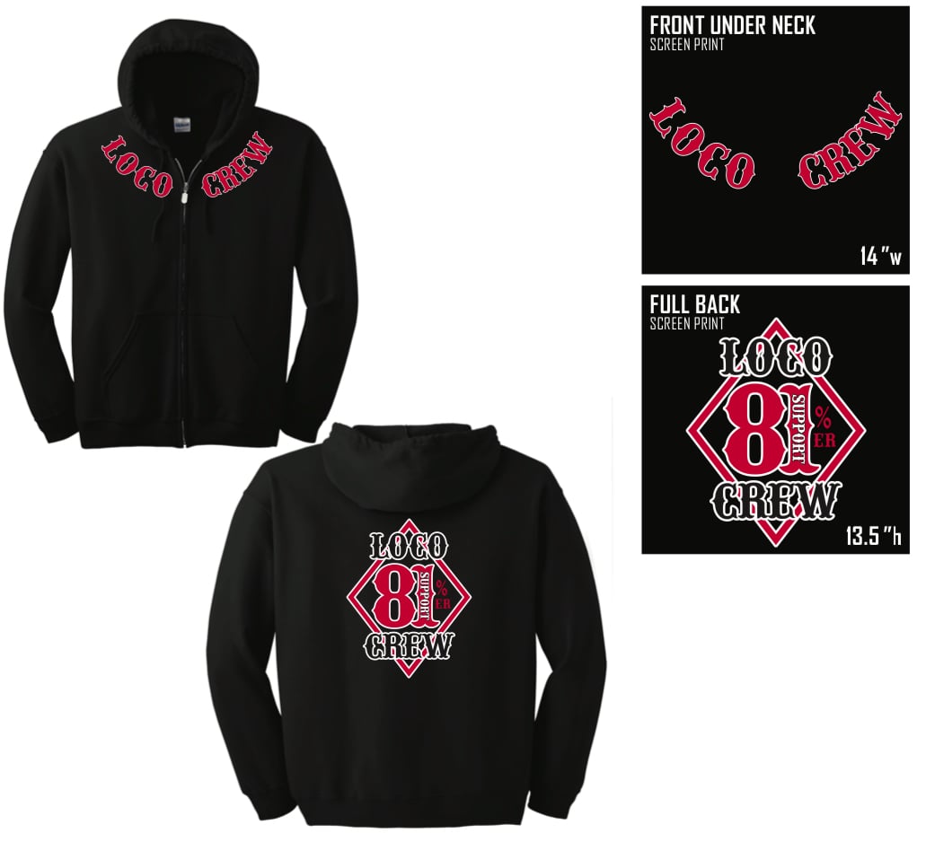 LOCO CREW Zip Up Hoodie Updated