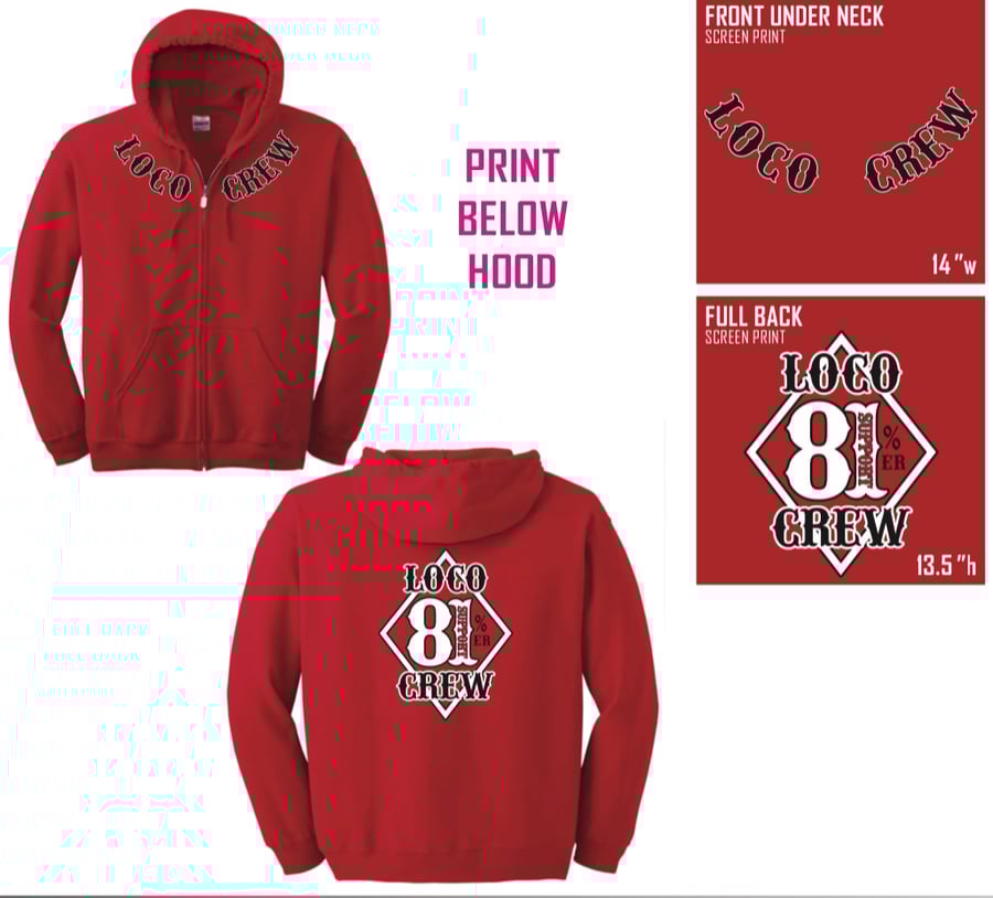 Image of LOCO CREW Zip-Up Hoodie (Updated) 