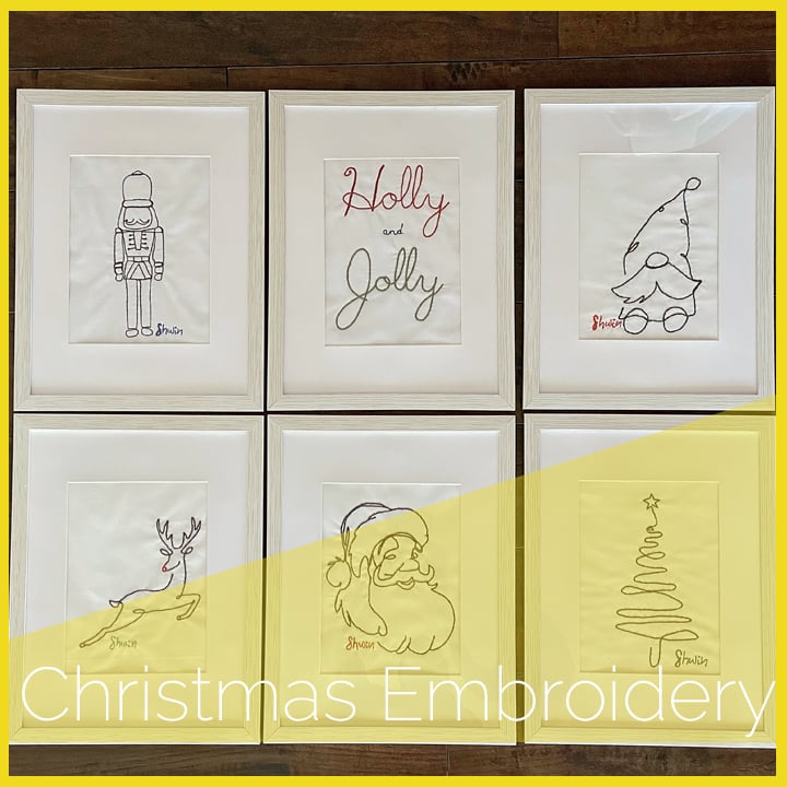 Christmas Embroidery Line Art Patterns
