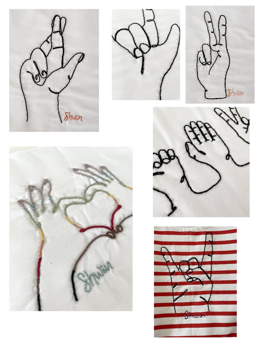 Hands Embroidery Line Art Patterns