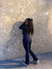 Image 9 of UPerform Legacy Flare Leggings- True Navy 