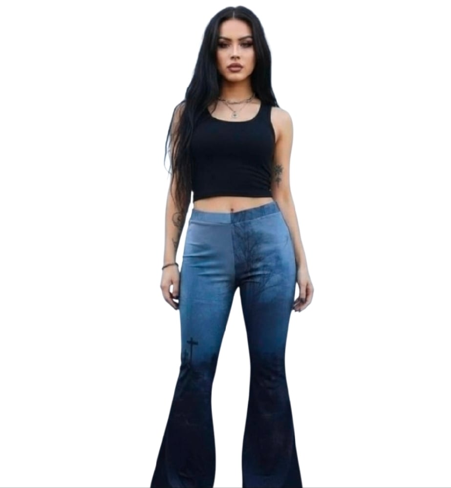 Image of Buried in Style: Graveyard Bell Pants🪦