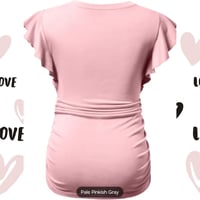 Image 2 of Women maternity casual ruffled slim fit V neck shirt