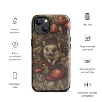 Image 18 of Boho Nature Cottagecore Inspired Hedgehogs Among Mushrooms Tough Case for iPhone®