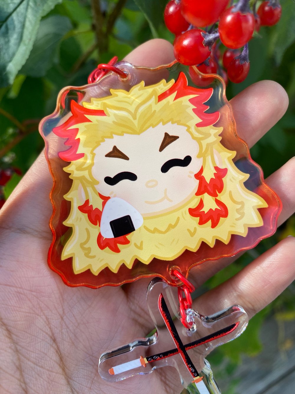 Rengoku Demon Slayer Keychain & Sticker