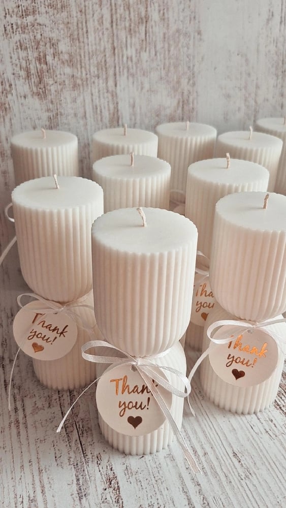 Hourglass Pillar Candle-Modern Home Decor/Unique Sculpture Candle Image 8