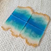 Image 1 of Abstract Square Beach Coasters 
