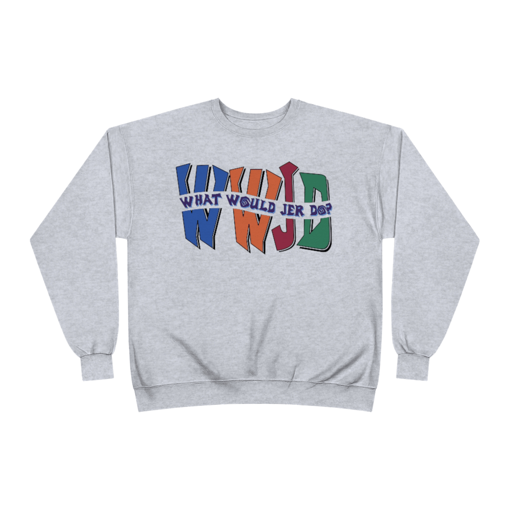 Image of WWJD? | Gray Crewneck Sweatshirt | S-4XL