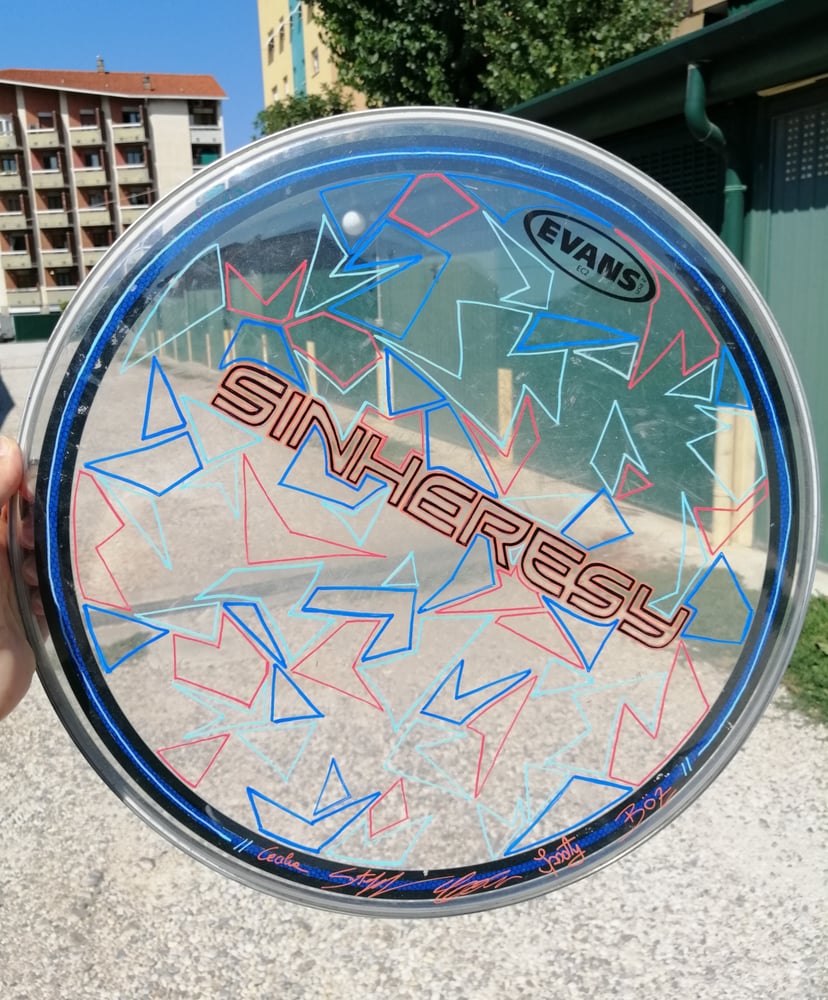 Image of HAND PAINTED DRUMHEAD / Geo World 1