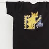 t - shirt - cat and snake - black