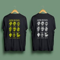Image 1 of Choose Your Fighter Tee  Black (Yellow or white print)