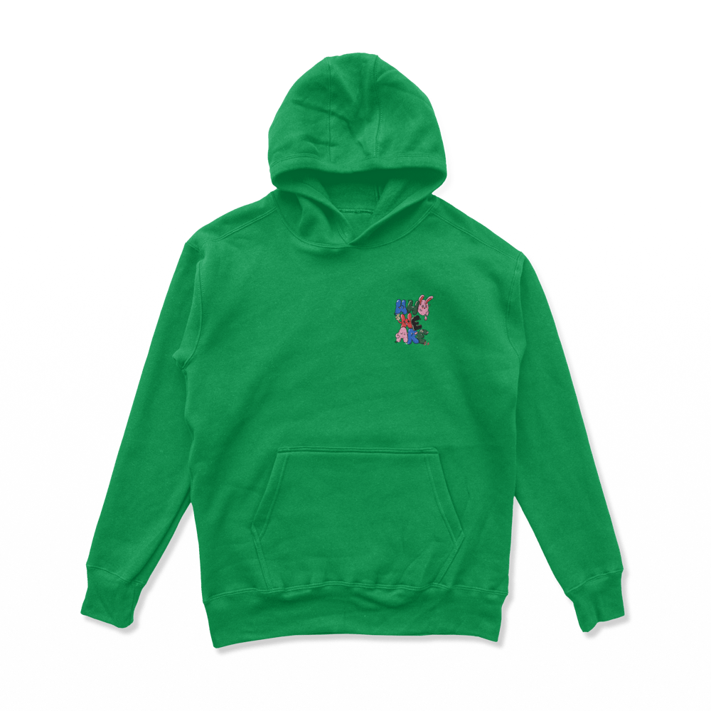 Image of "who are we" - green pullover hoody