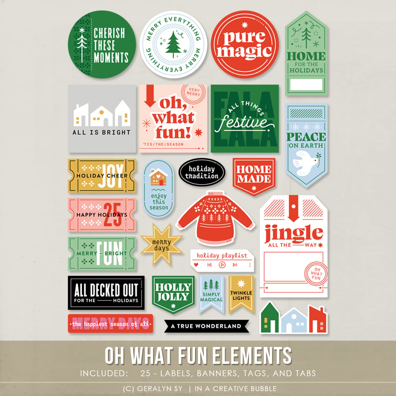 Image of Oh What Fun Elements (Digital)